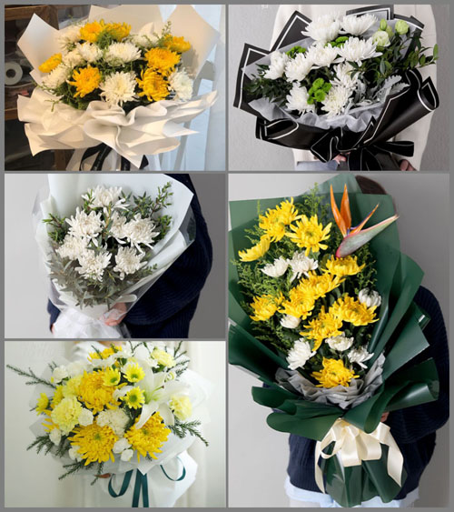 山东青岛即墨市龙泉街道于家蓝蒿埠村白事花束代送
